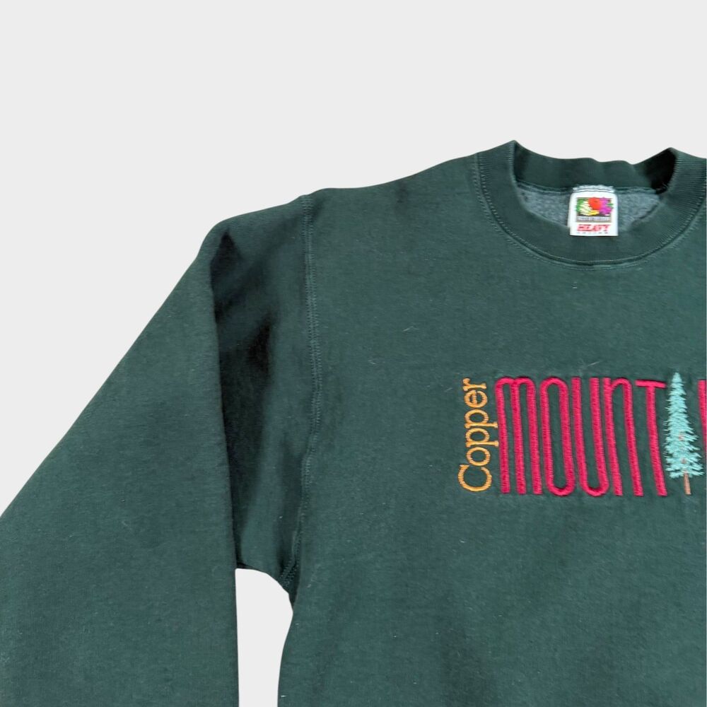 VTG Copper Mountain Colorado Ski Sweatshirt Fruit of the Loom Heavy Cotton M - Picture 5 of 10